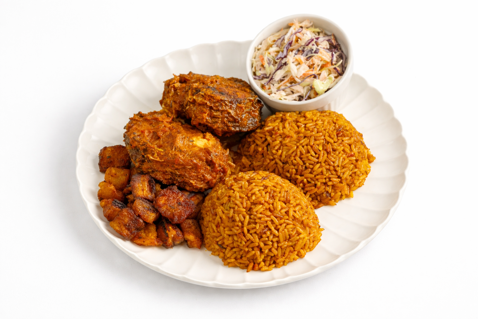 smoky jollof rice with fish