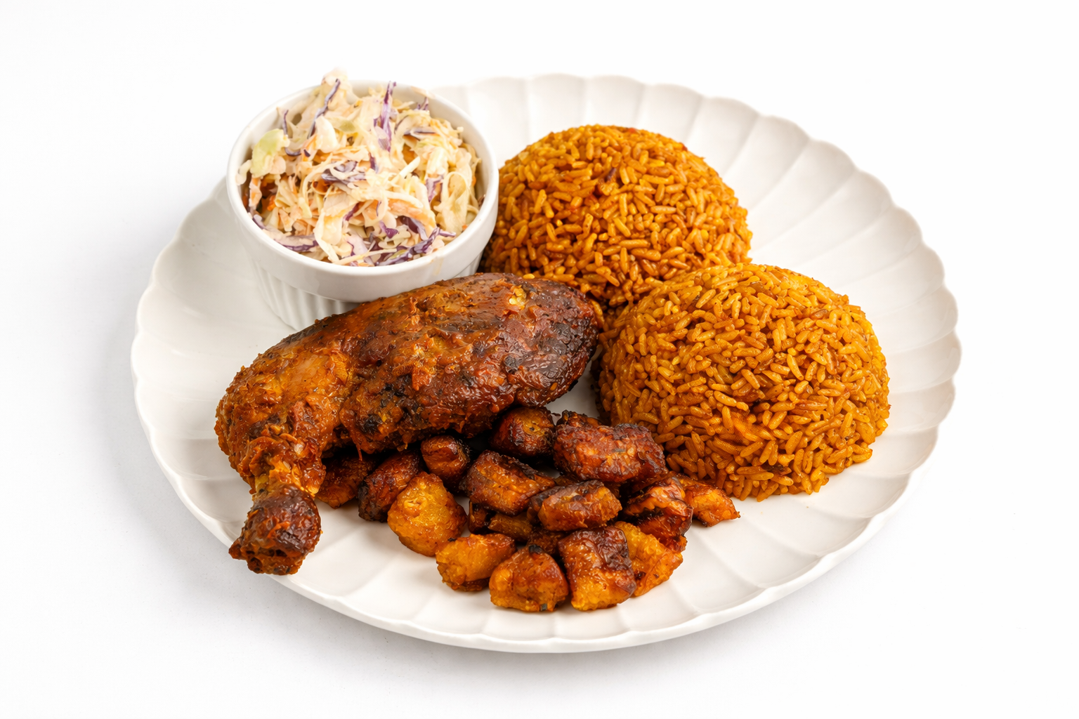 smoky jollof rice with chicken combo